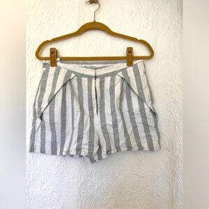 BCBGeneration Linen Blend Striped Shorts size 10 used